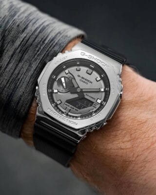 Most demanded G-Shock GM2100 with silver metal body in stock!